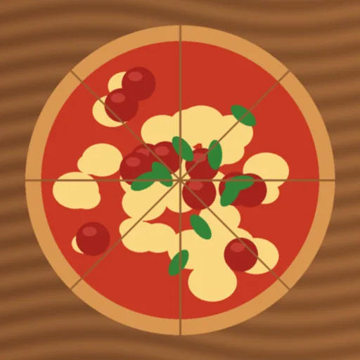Before: a drawing of a pepperoni pizza with basil on a wooden table